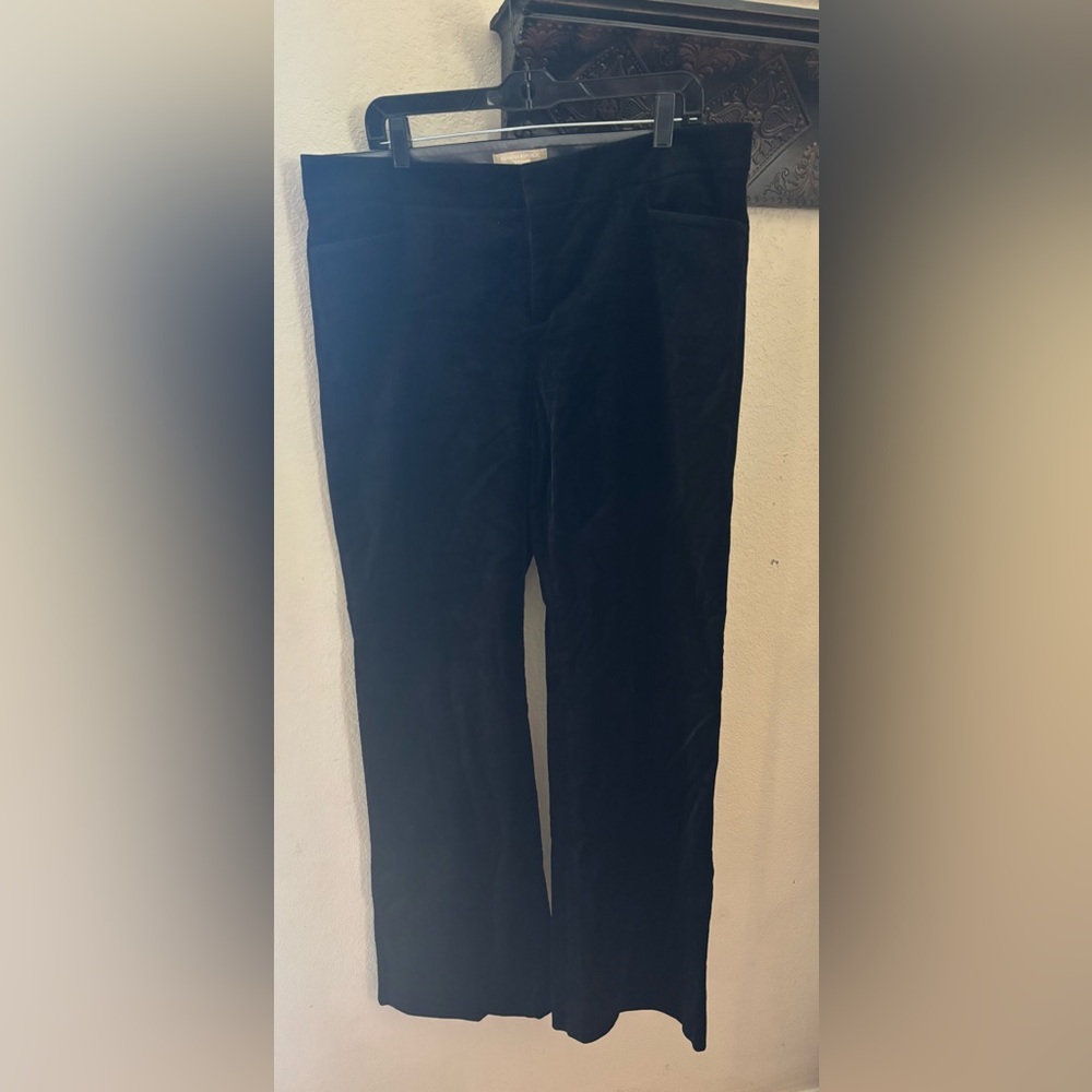 Banana Republic Black velvet Sloan Fit Trousers
